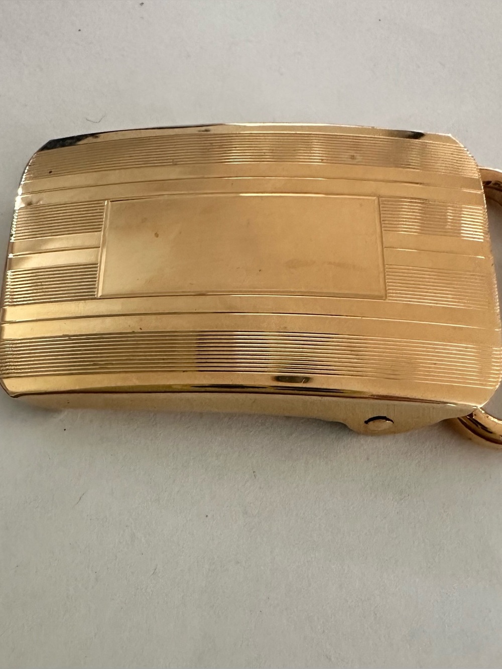 Gold belt buckle